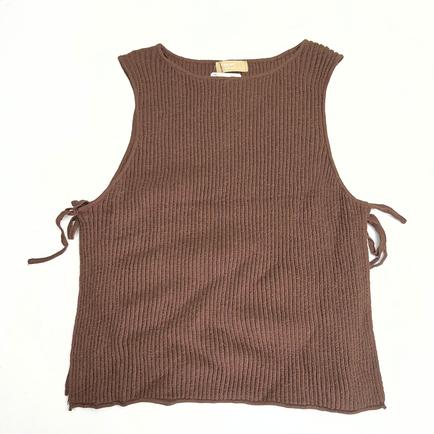 FREE PEOPLE Free Est Lizzie Sweater Top Scoop Neck Womens Sz XL Carafe OB2182105