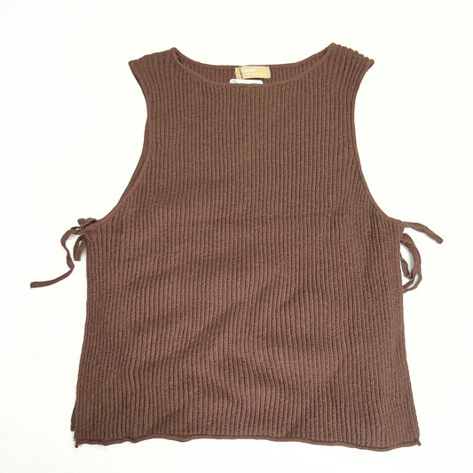 FREE PEOPLE Free Est Lizzie Sweater Top Scoop Neck Womens Sz XL Carafe OB2182105