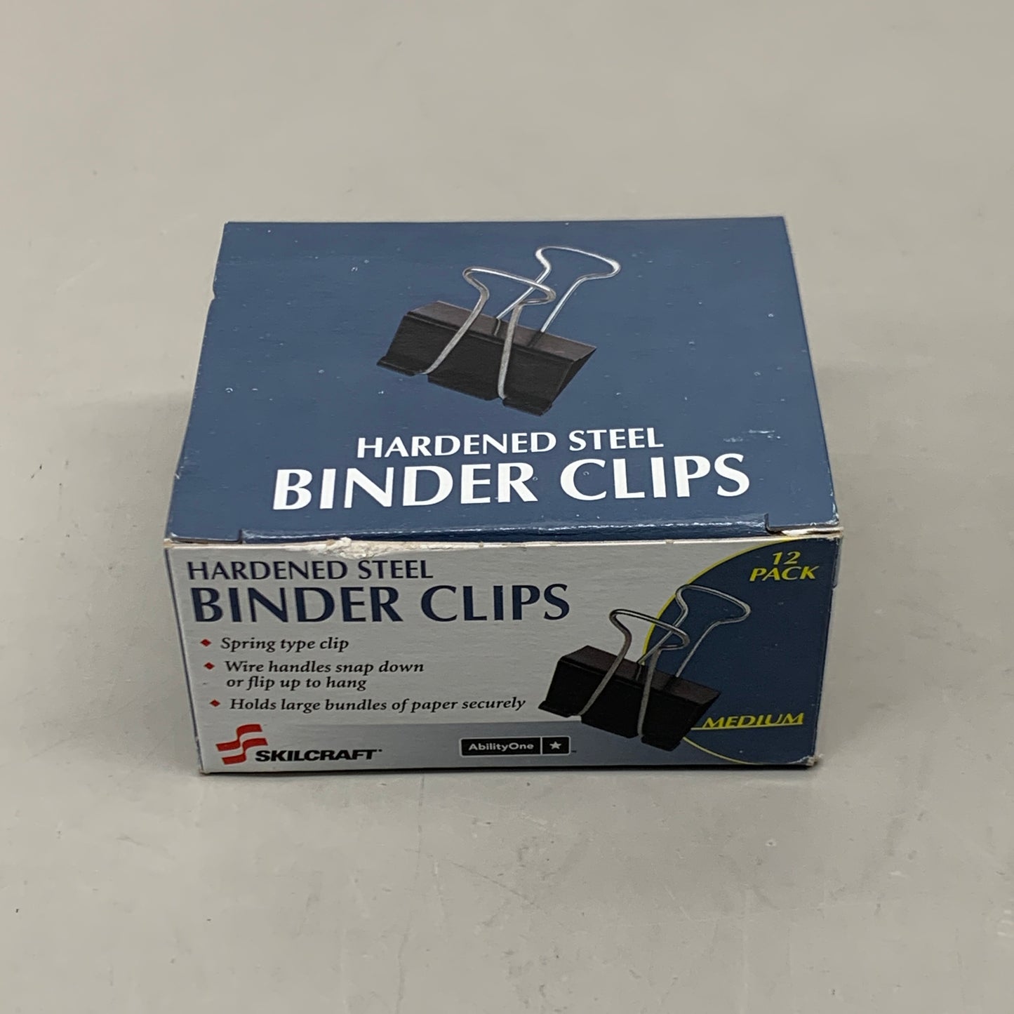 SKILCRAFT (5-PACK) Hardened Steel Binder Clips Medium 12 PK 7510002236807