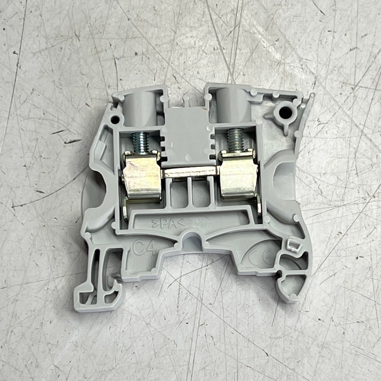 TE CONECTIVITY Din Rail Mount Terminal Block 6 AWG 57 A Grey 1SNK508010R0000