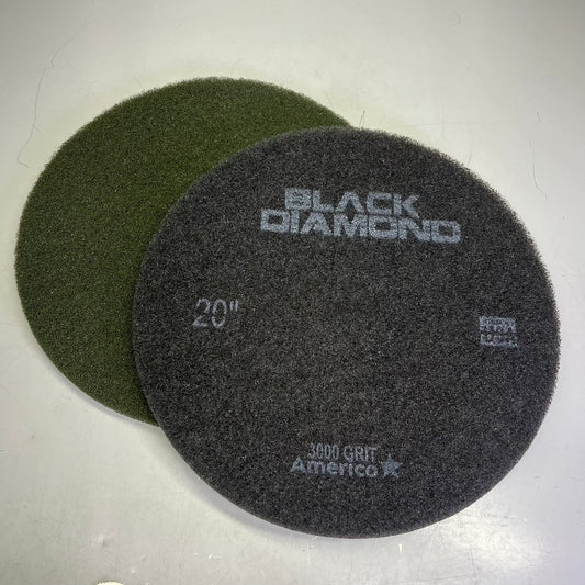AMERICO (SET OF 2) Black Diamond Pads Highest Brilliance 3000 Grit 20" 442420