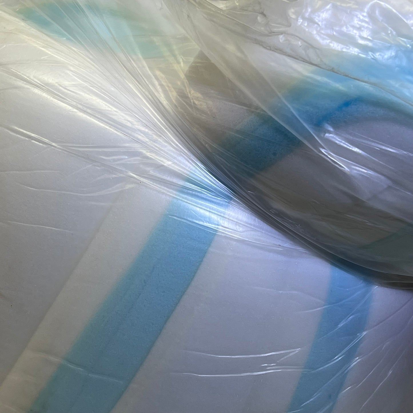 HEALTH-O-PEDIC Gel Memory Foam Mattress Topper 3" Layer King White/Blue AAFES