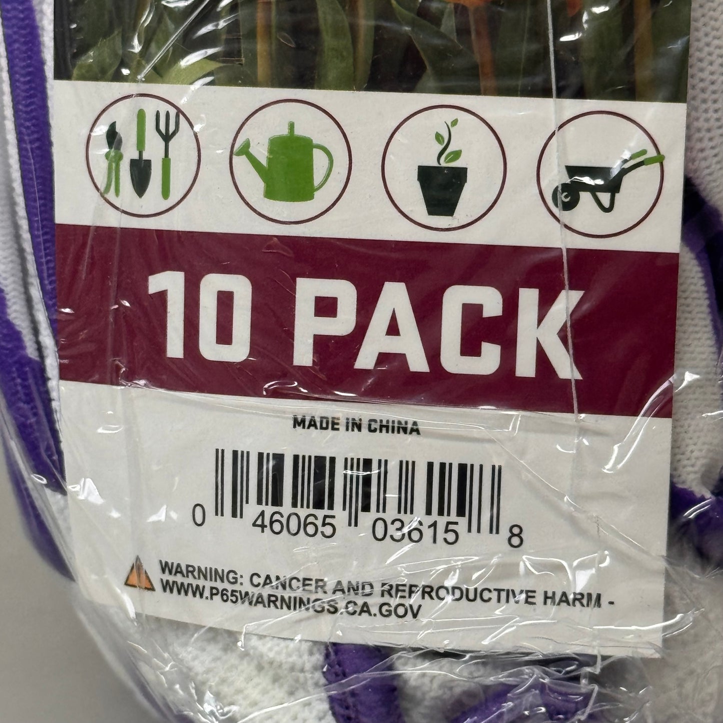 RED STEER  (10 Pairs) Nitrile Palm Gardening Gloves Purple White Medium Women New Medium  Purple