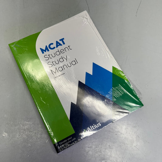 ALTIUS MCAT Student Study Manual 9th Edition & Reference Chart W/Tee Shirt 34548