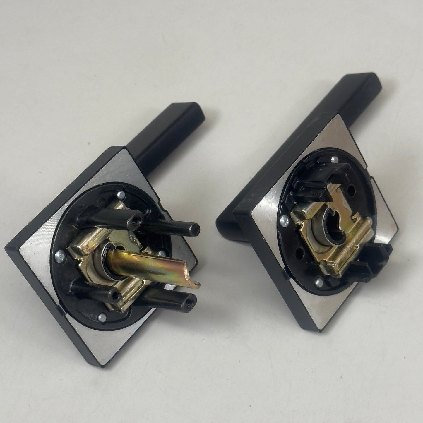 KWIKSET Halifax Passage Door Lever, Square Rose Matte Black 97200-871