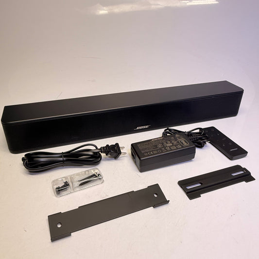 ZA@ BOSE Solo Soundbar Series II W/remote, Power Cord, Wall Bracket Black (AS-IS)