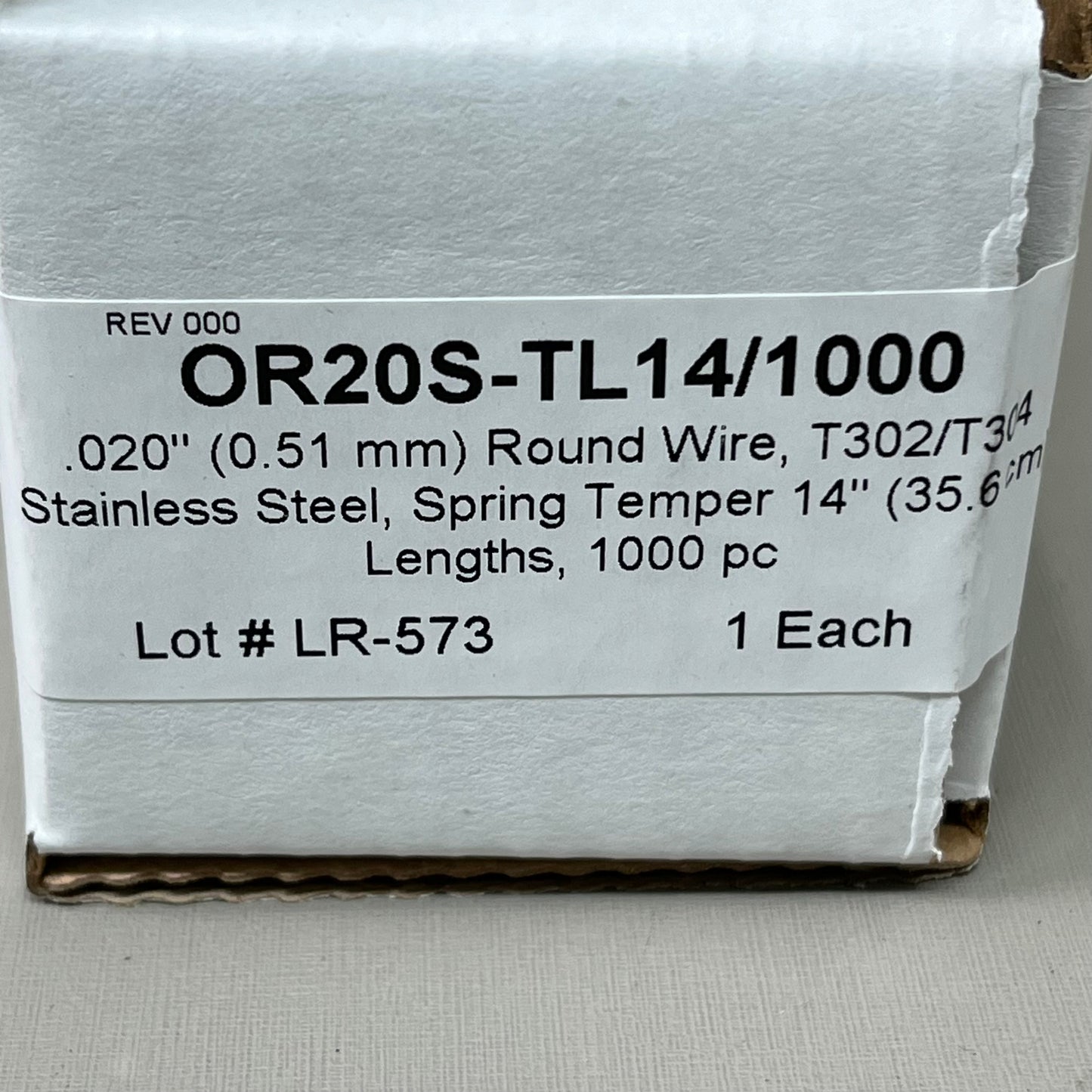 ORTHAZONE (1,000 PACK) Orthodontics Brace Wire Stainless Steel 14" OR20STL141000