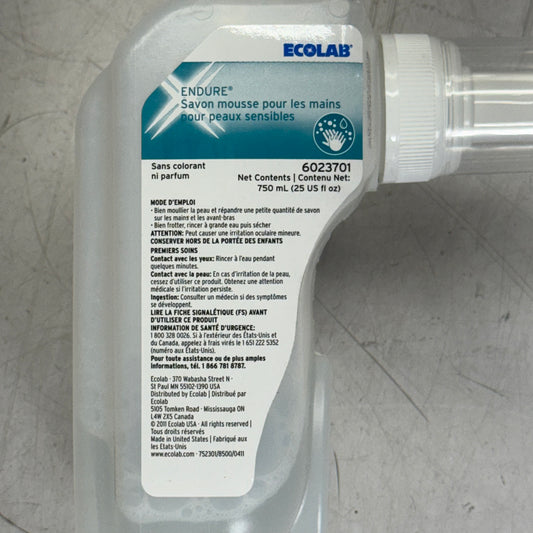 ECOLAB (6 PACK) Sensitive Skin Foam Hand Soap 25 fl oz. 6023701 BB 07/28