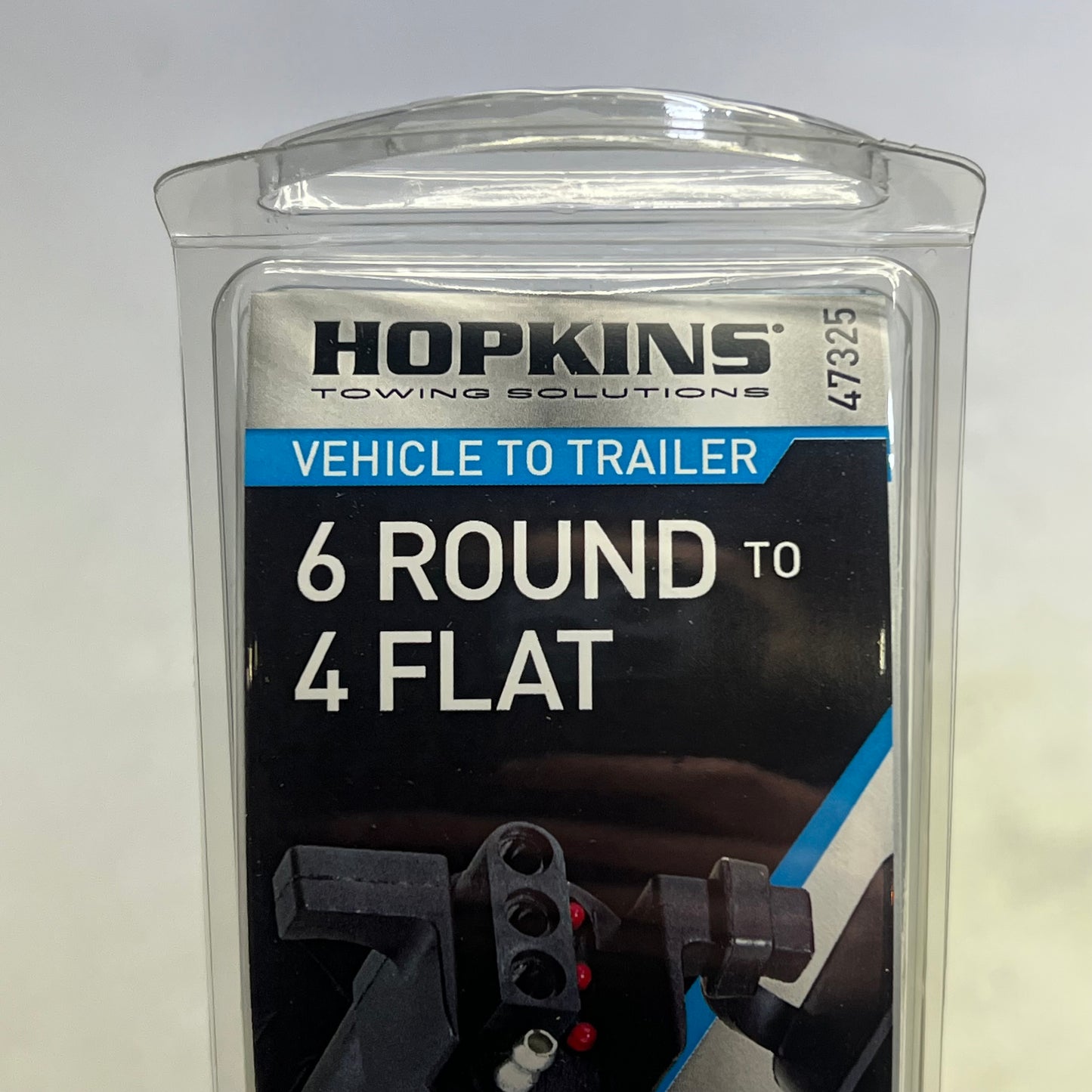 HOPKINS LED Test 6 Round To 4 Flat Adapter Integrated LED Lights Black 47325