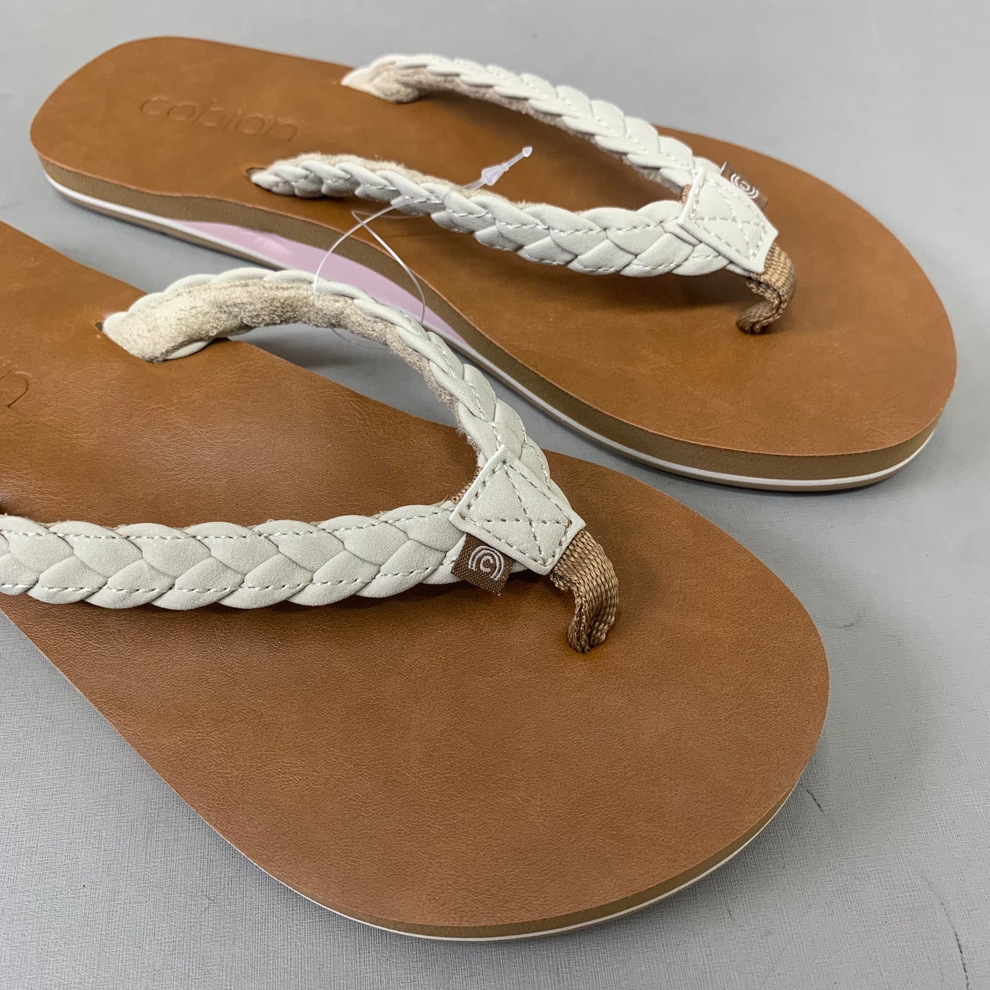 COBIAN Braided Pacifica Sandals Women's SZ 7, EU 37 Cream BBP23-110-7