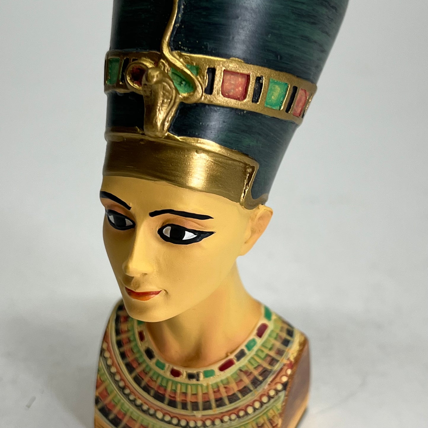 SUMMIT COLLECTION Ancient Egypt Queen Nefertiti Bust Hand Painted Weegyptian 4"