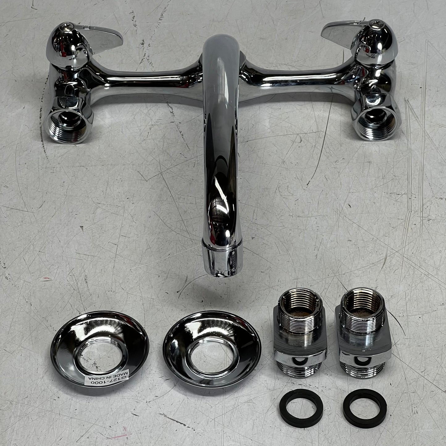 PFISTER 2-Handle Wall Mount Kitchen Faucet Polished Chrome G127-1000