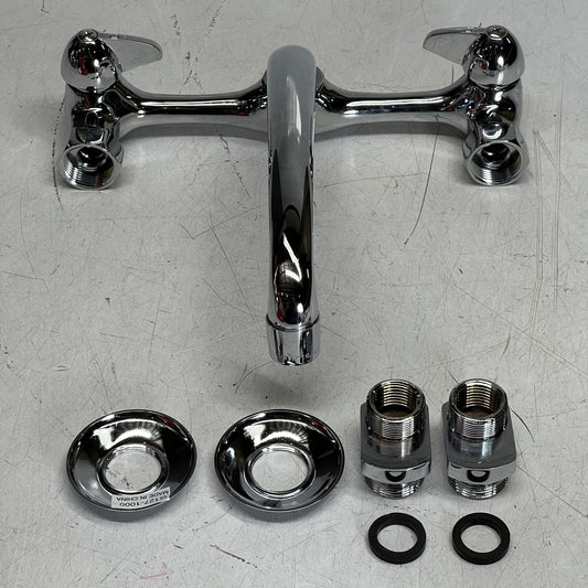 PFISTER 2-Handle Wall Mount Kitchen Faucet Polished Chrome G127-1000