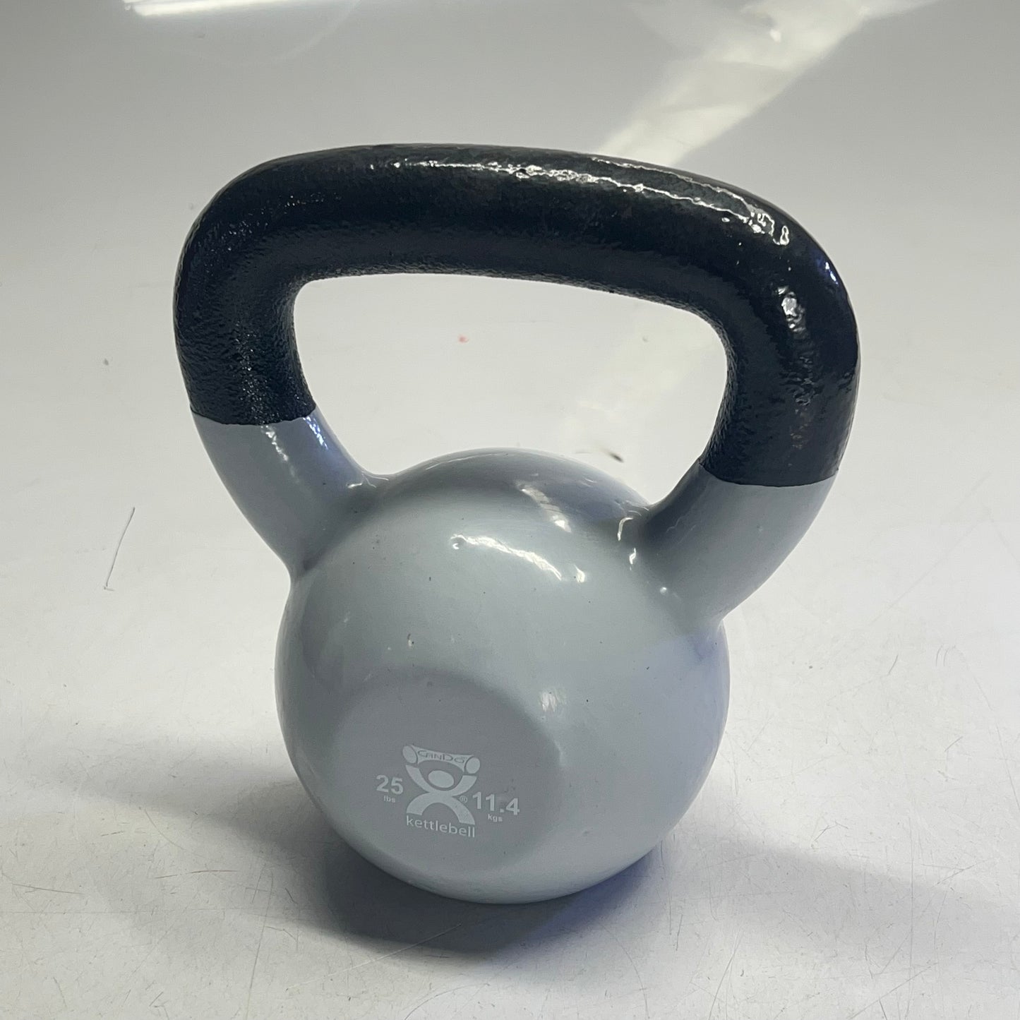ZA@ CANDO Cast Iron Vinyl-coated Kettle Bell 256 lbs White