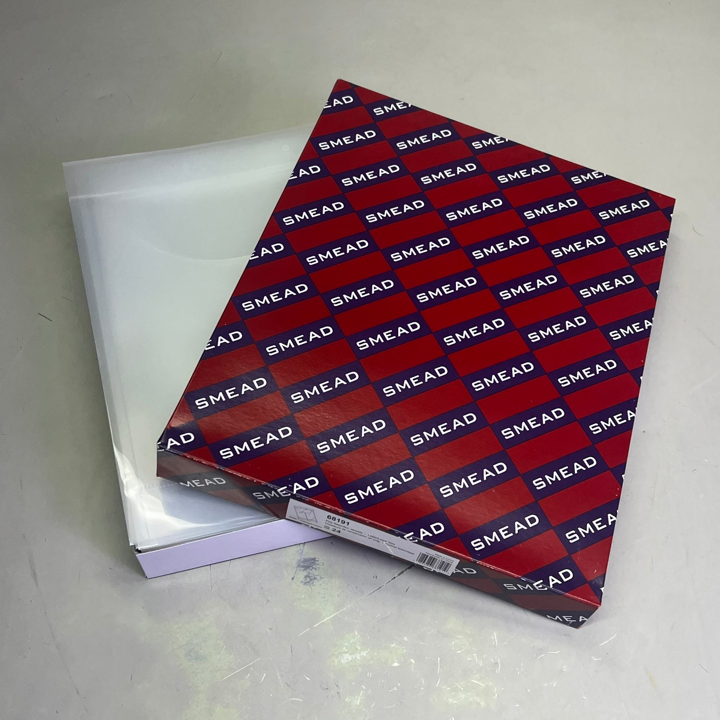 SMEAD (24 PACK) Polypropylene File Retention Jackets Letter/Legal Sz Clear 68191