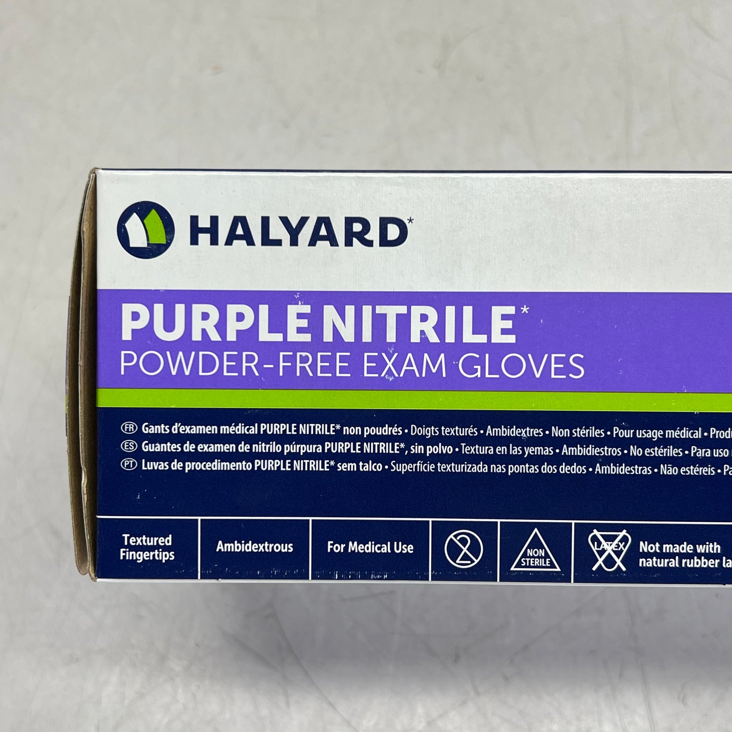HALYARD (2 PACK, 100 EACH) Exam Glove Powder Free Sz L Purple 55083 BB 06/30