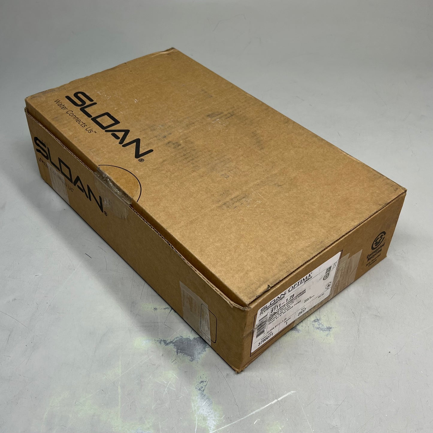 SLOAN OPTIMA PLUS Battery Powered Sensor Activated Flushometer Chrome 8111-1.28