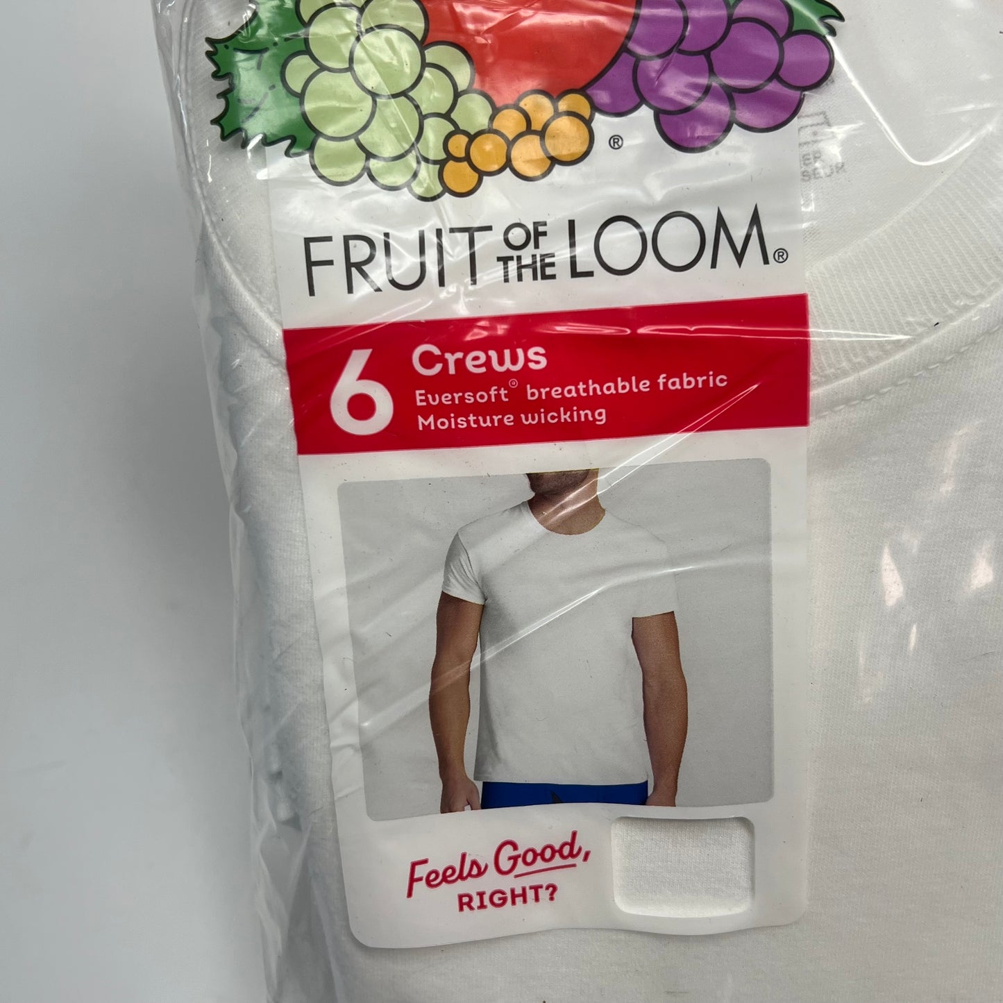 ZA@ FRUIT OF THE LOOM (6 PACK) Classic Fit Crew Neck T-shirts  Men's Sz S White 6P2828