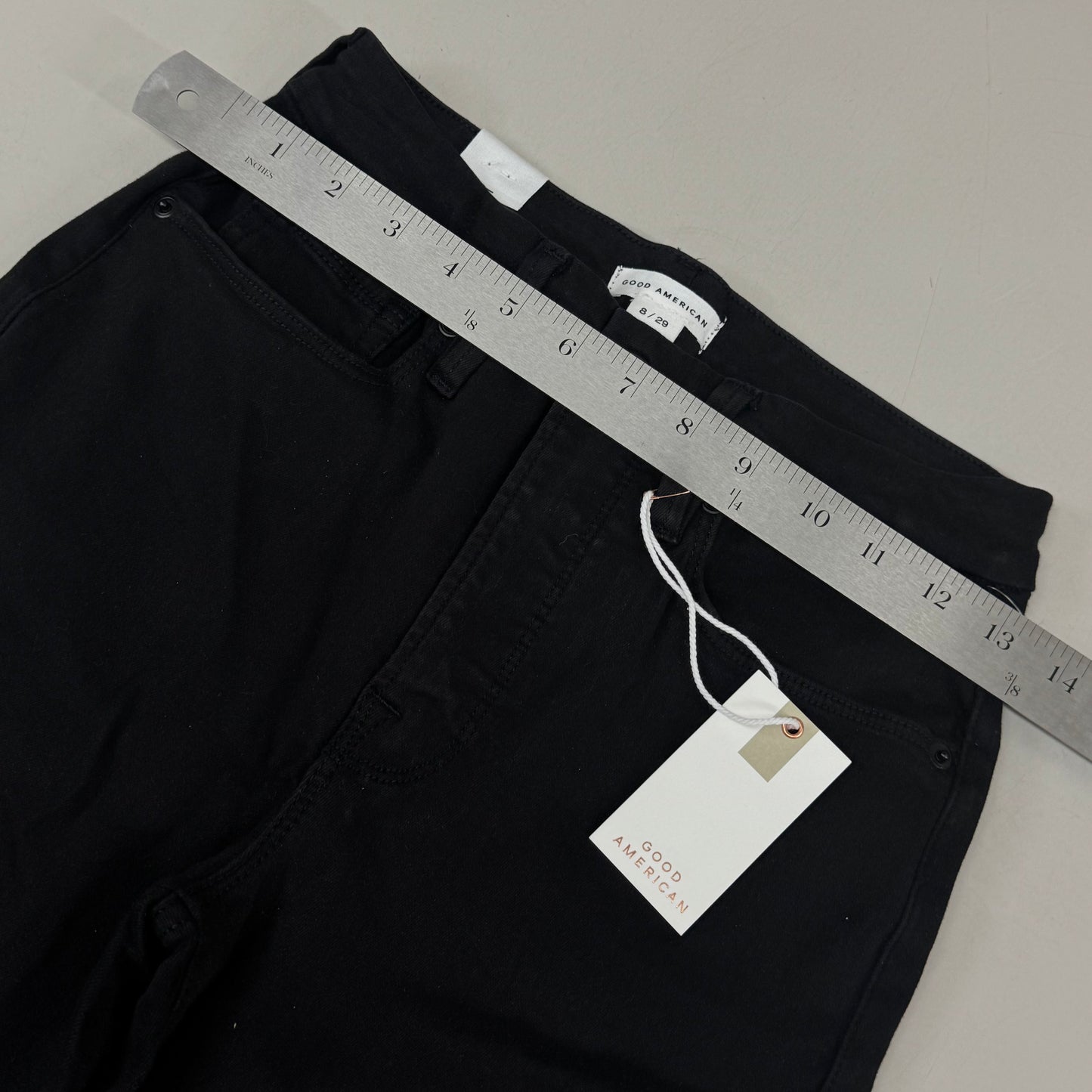 GOOD AMERICAN Good Legs Extra Stretch Jeans Women's Sz 8 Black001 GAGL1E