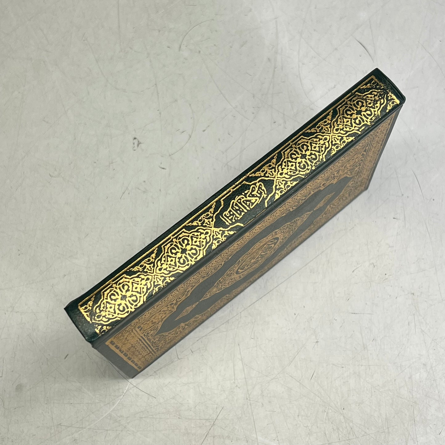 THE NOBLE QURAN Islam Text Hardcover Book W/ Ribbon Book Mark Green (New Other)