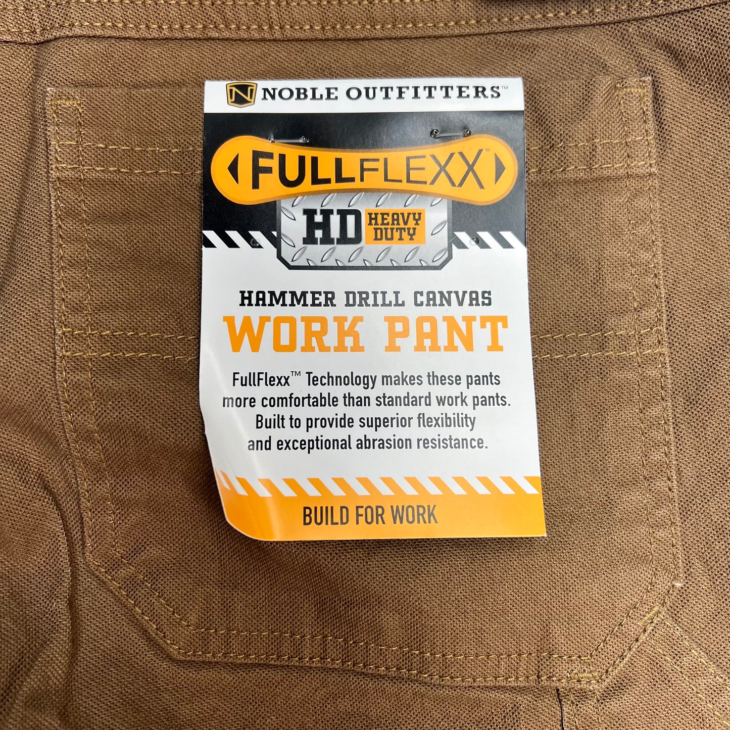 NOBLE OUTFITTERS Full Flex HD Hammer Canvas Work Pant Men's Sz 40x30 Tabacco