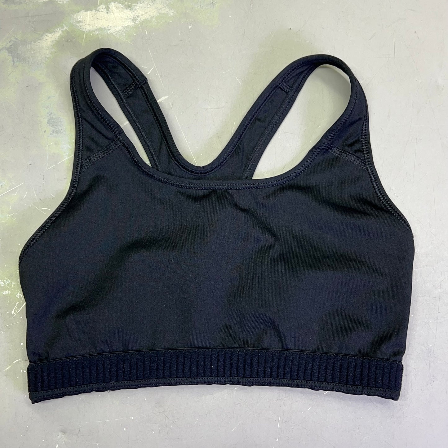 NIKE Swoosh Logo Dri-Fit Sports Bra Women's Sz S Black/White (Pre-Owned)