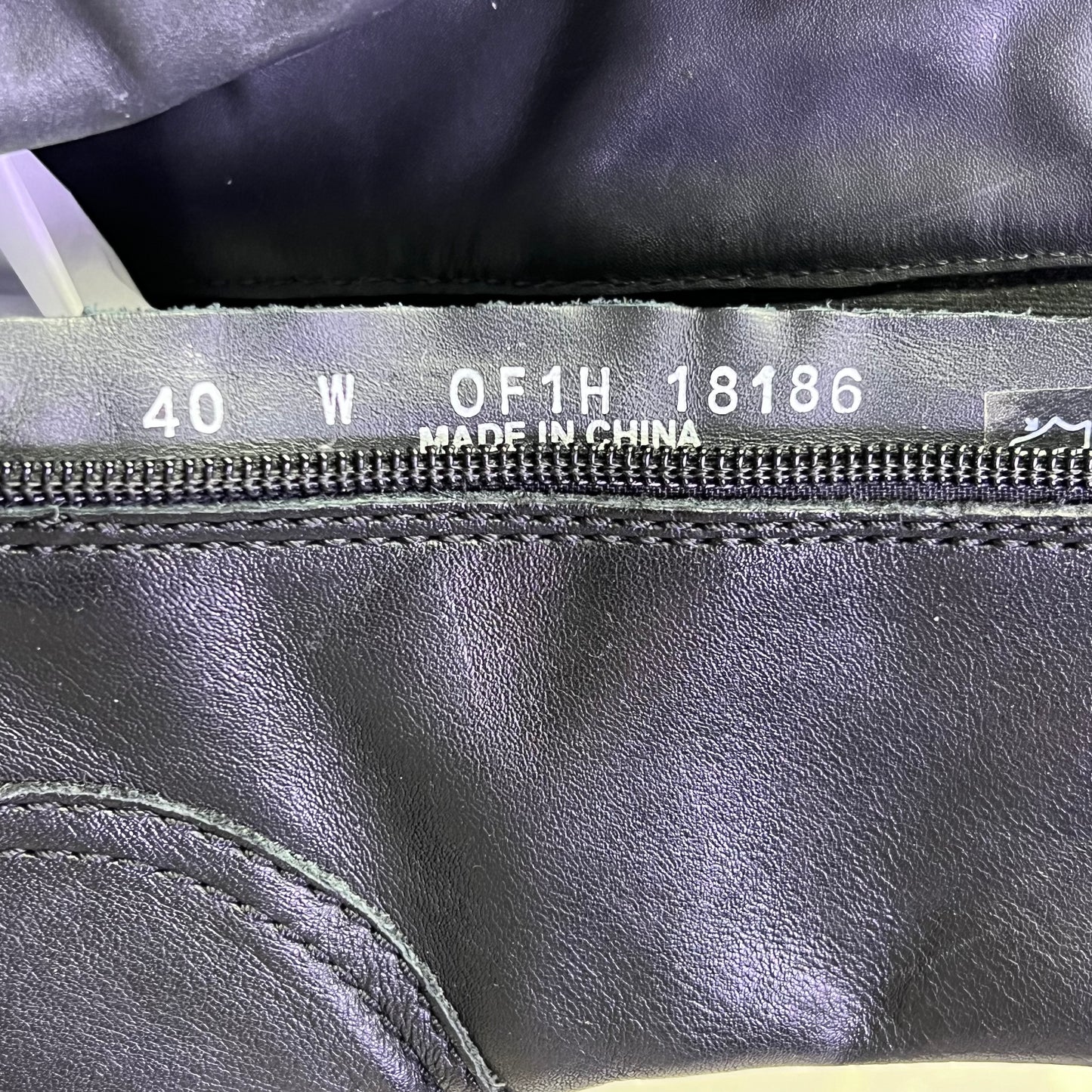 ZIERA Buckle Half Calf Zipper Boot Real Leather Women's Sz 9.5 Black (Pre-Owned)