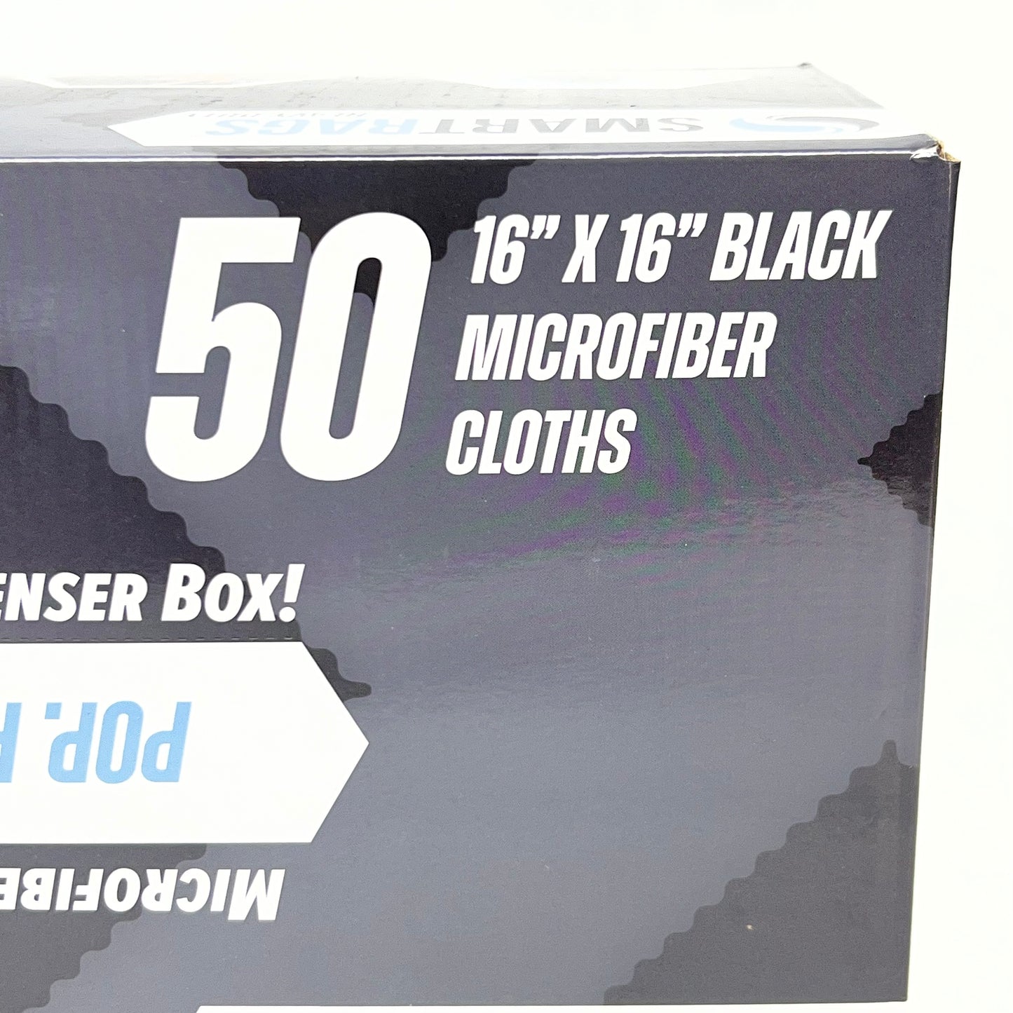 SMARTRAGS (50 PACK) Heavy-Duty Microfiber Cloths Sz 16" x 16" - Black M930BK