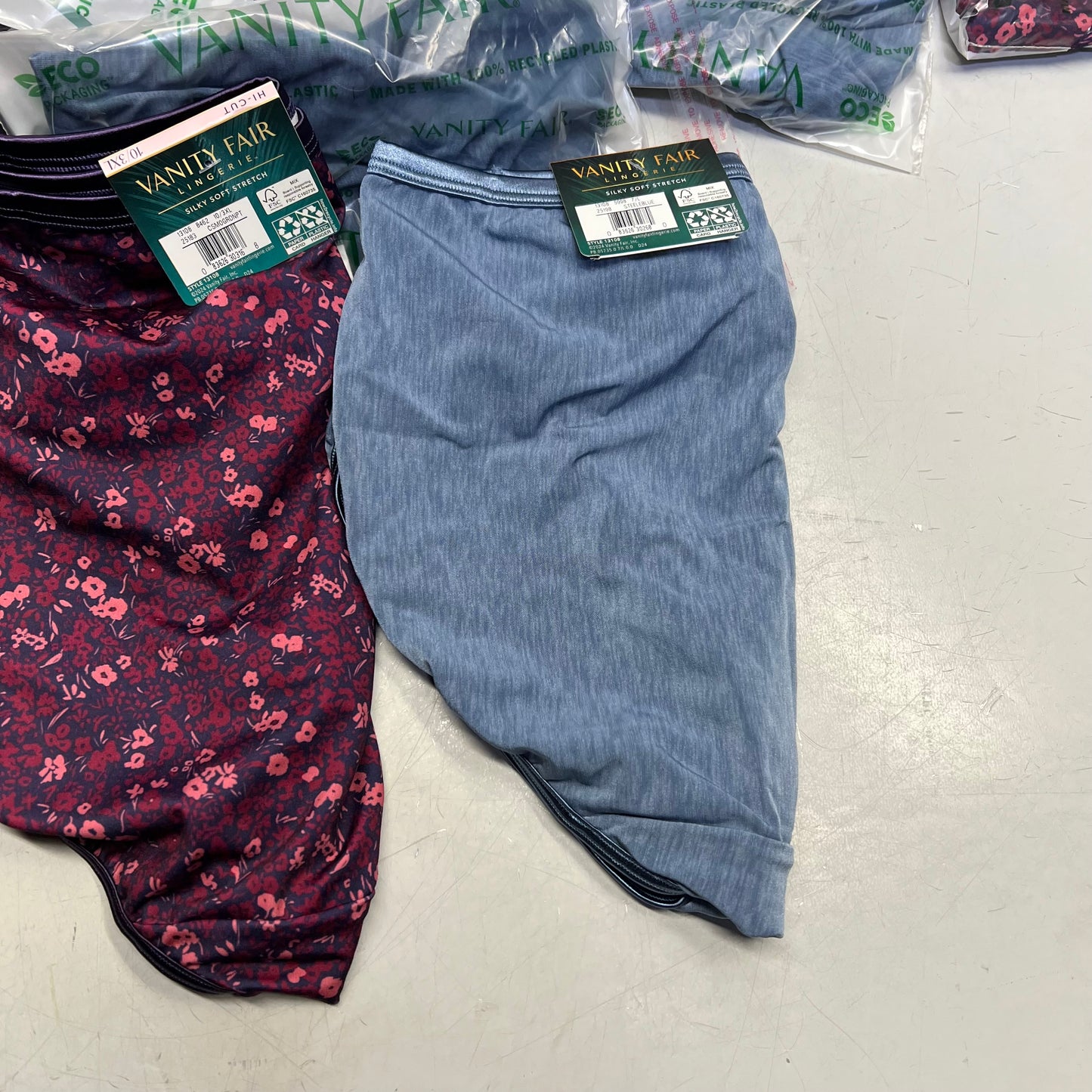 ZA@ VANITIY FAIR Lot Of Assorted Silky Stretch Soft Underwear Women's Variety Sz Red/Blue/Floral