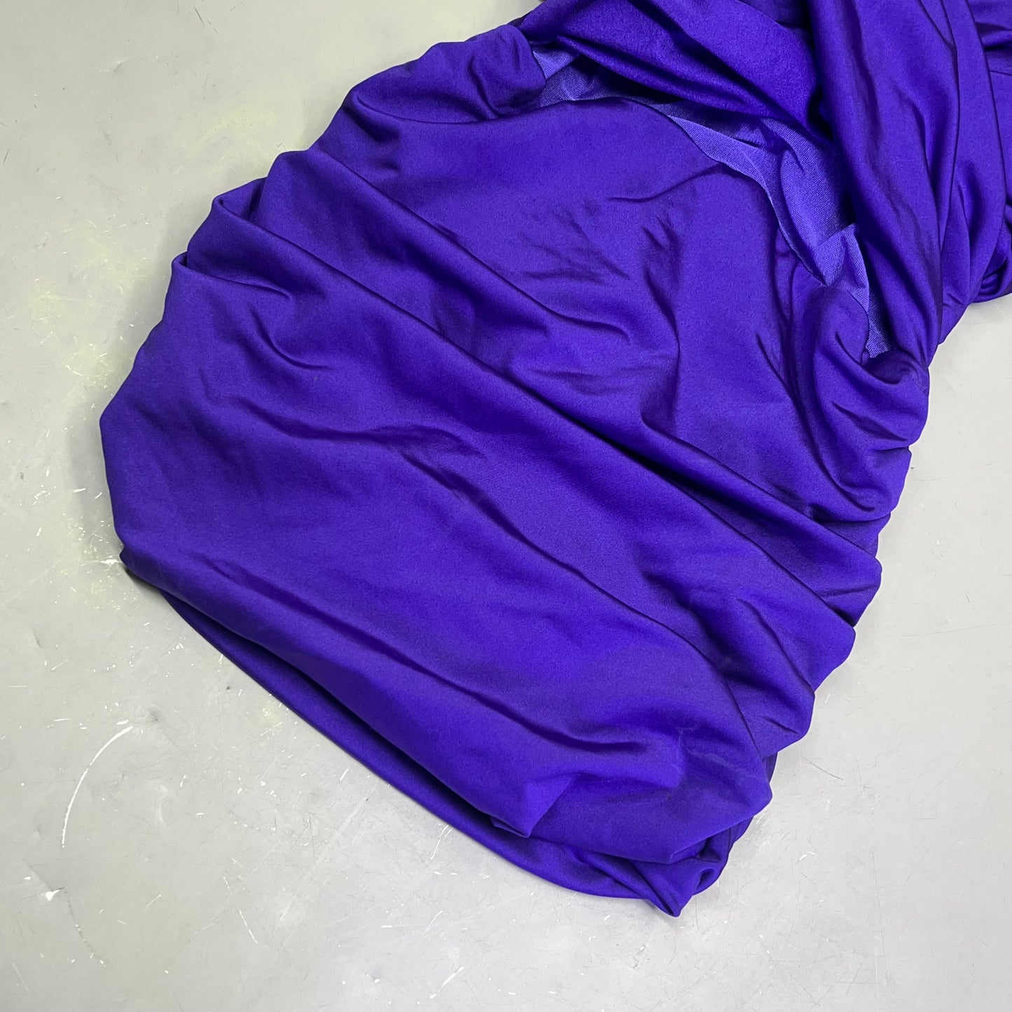 KIYONA Crossover Strap Ruched Built In Bra 1 Piece Swimsuit Women's Sz 0 Purple