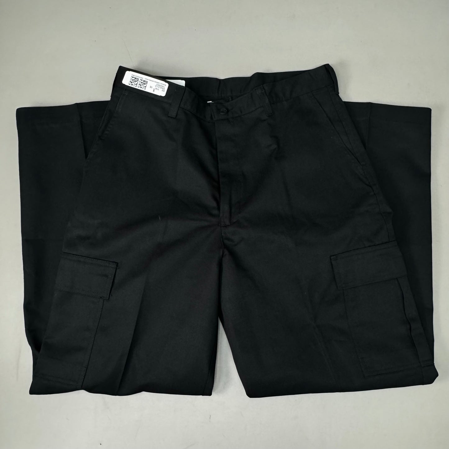 EDWARDS Button Closure Flat Front Cargo Work Pants Men's 30XUL Black 2575-O10