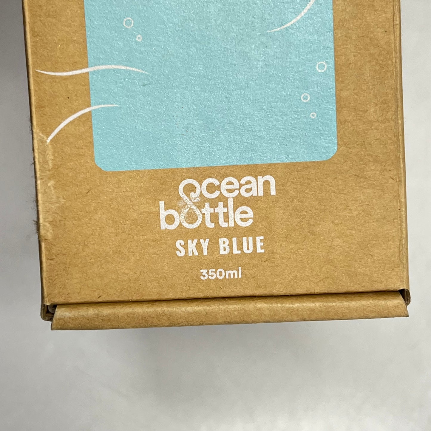 ZA@ OCEAN BOTTLE  Insulated Brew Flask W/ Company Logo Engraved  350 ml - 12 oz Sky Blue