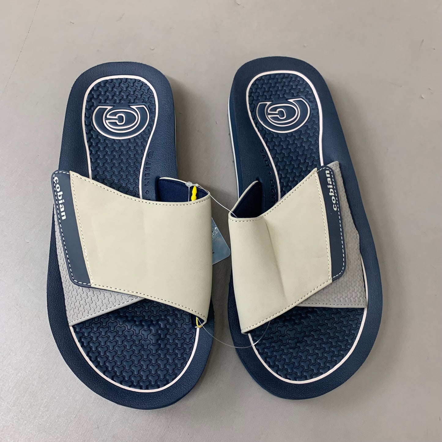 COBIAN DRT Synthetic Leather Strap Slide Sandals Men's Sz 10, 43 EU Navy DRS24-410-10