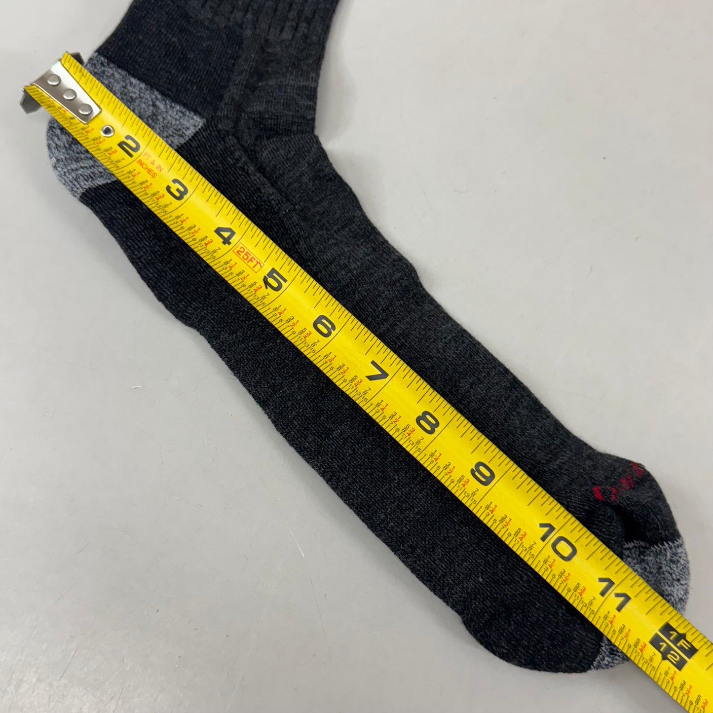 DARN TOUGH Hike/Trek Socks Micro Crew Midweight Merino Wool Men SZ XXL 15-17 Black/Grey