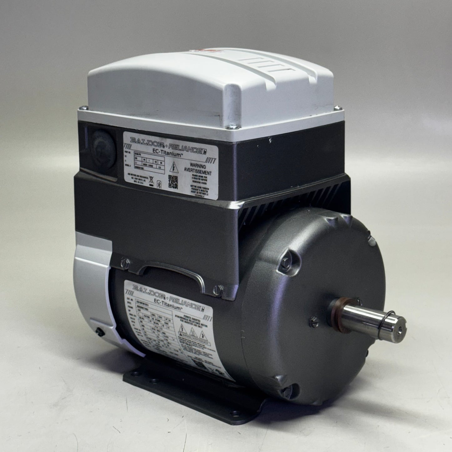 BALDOR RELIANCE Motor 230V/1HP 12"L x 6"W x 11"H Grey EC8100T8H1DF4