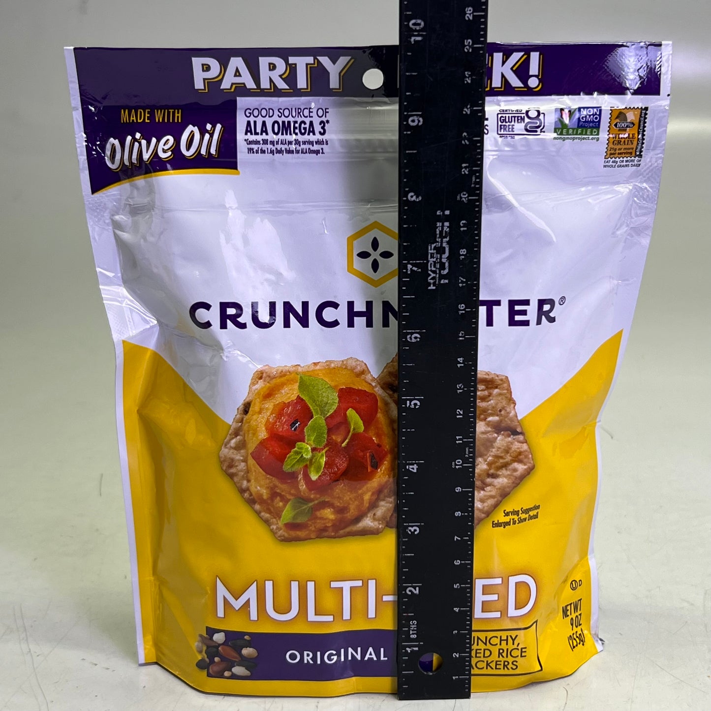 CRUNCHMASTER (2 PACK) Gluten-Free Multi-Seed Original Cracker Party Pack 9oz BB 05/26
