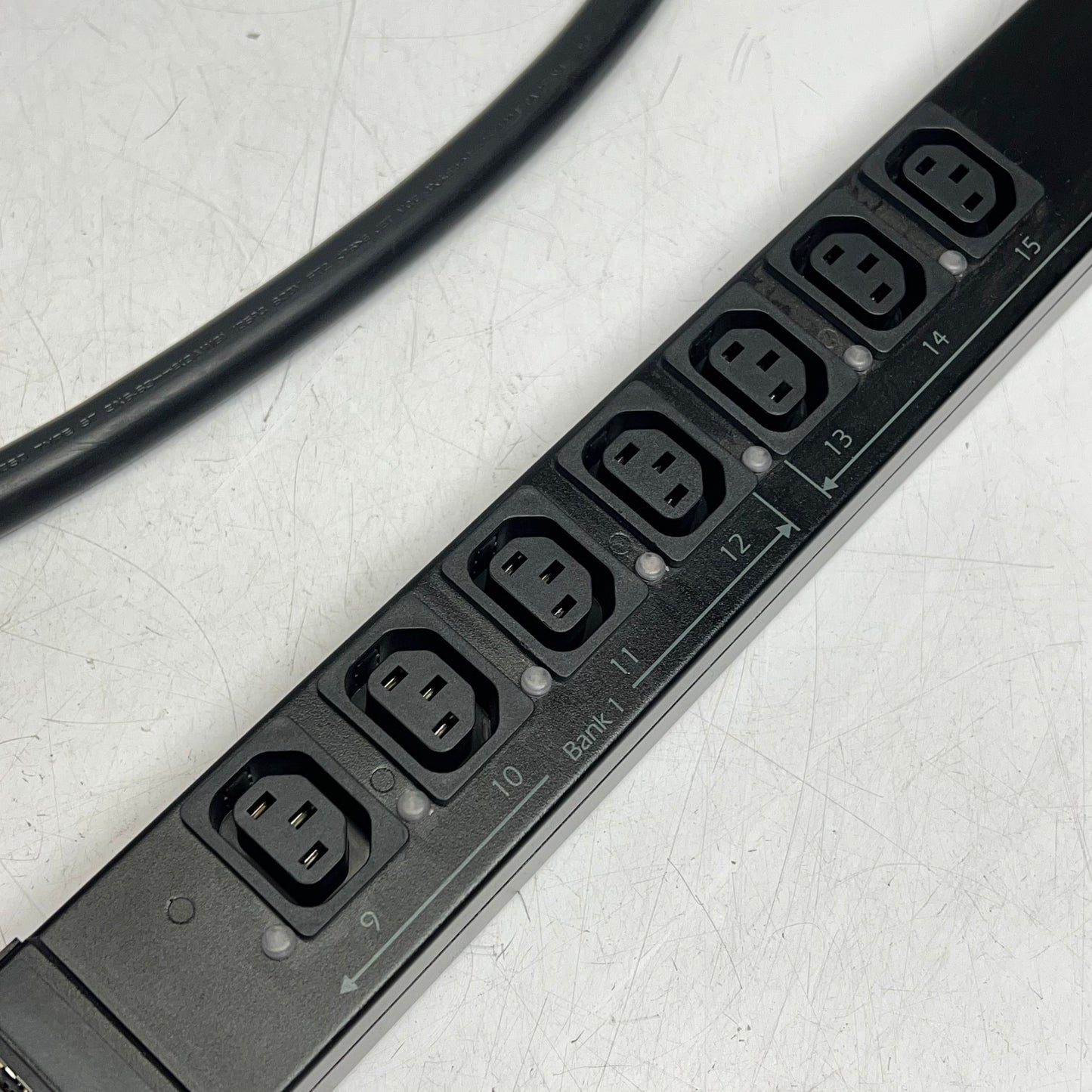 SCHNEIDER ELECTRIC Power Strip Metered by Outlet W/ Switching 12' Black AP8641