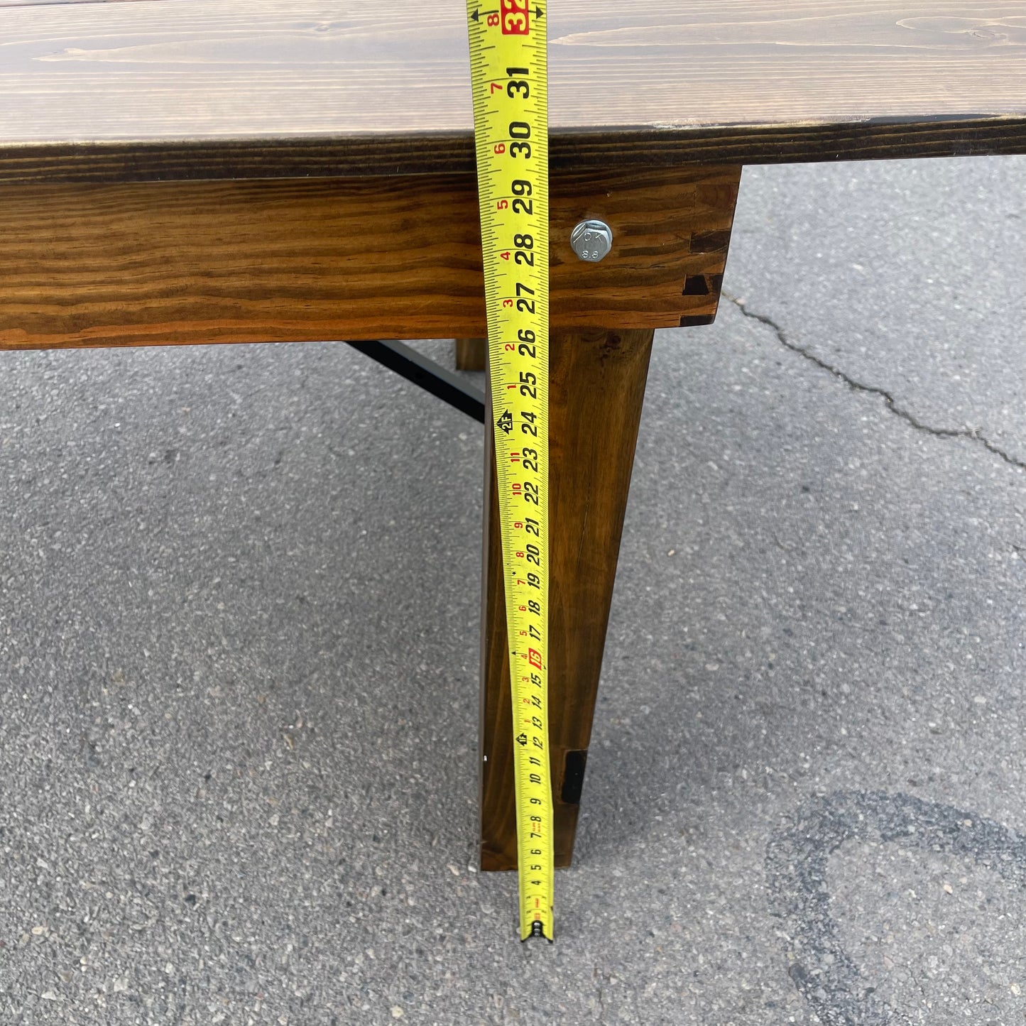 Z@ FLASH FURNITURE Hercules Series Antique Rustic Folding Dining Table 8' x 40" Wood 889142210160