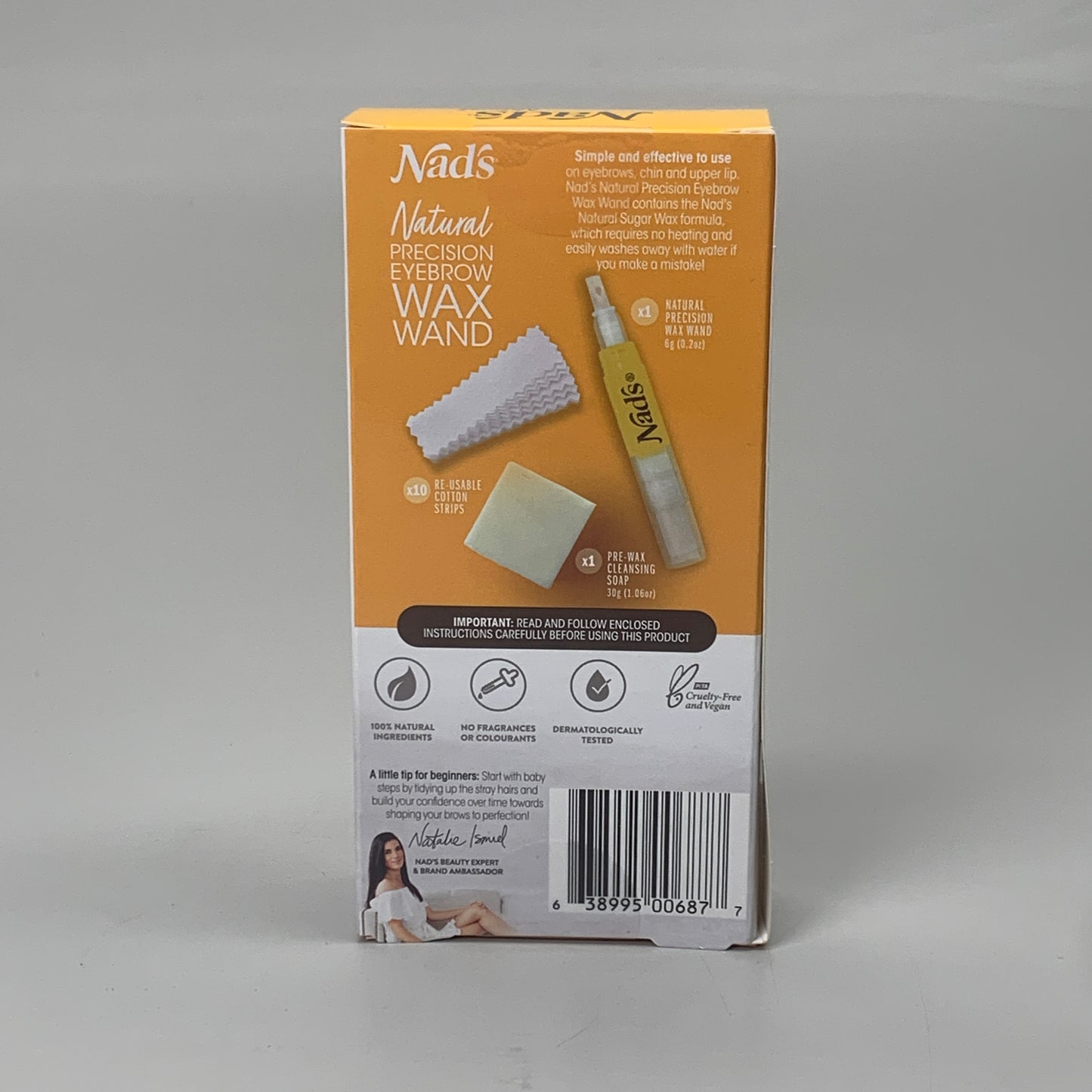 NADS 3 PK Natural Precision Eyebrow Wand Waxing Kit 0.2oz 6877EN06