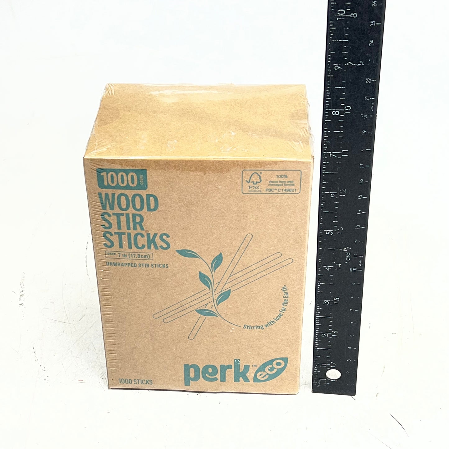 PERK ECO (2 PACK, 1000 EACH) Disposable Wooden Coffee Stirrers Tan PK61996