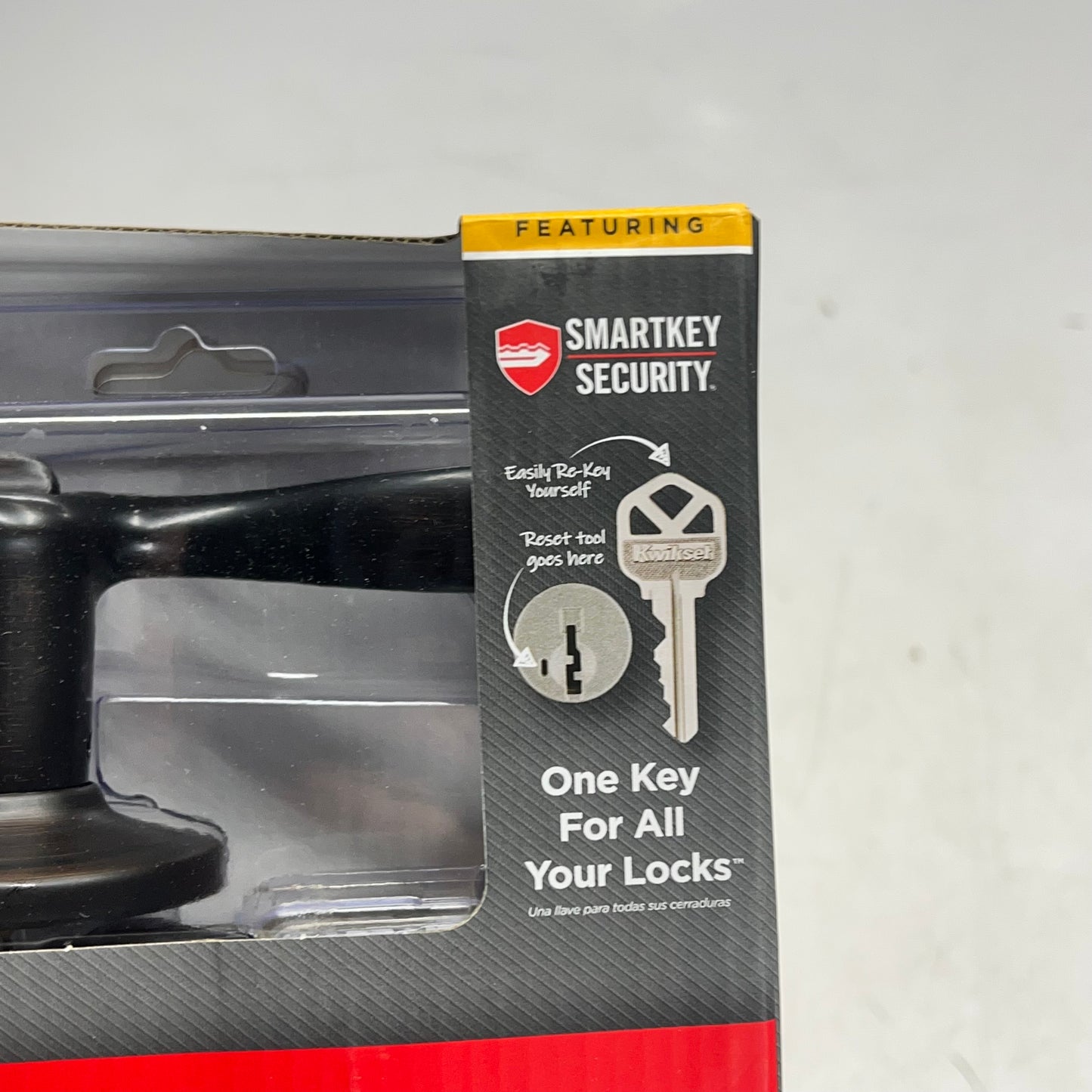 KWIKSET Tustin Exterior Entry Door Handle Smartkey Venetian Bronze 97402-733