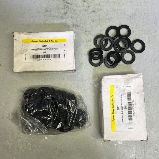 COPPER STATE BOLT & NUT CO (112 PACK) Medium Split Lock Washer Plain 5/8" Black