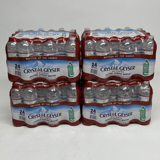 ZA@ CRYSTAL GEYSER (96 Bottles) Alpine Spring Water 16.9 fl oz. Bottles BB 04/28