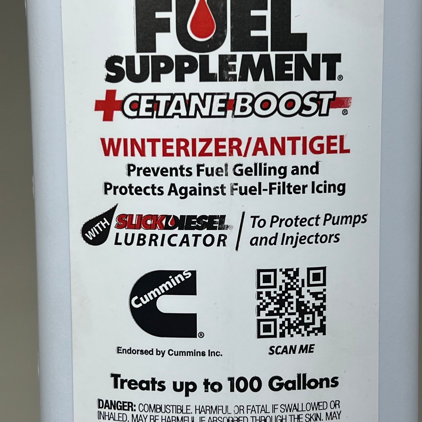 CUMMINS Diesel Fuel Supplement Cetane Boost Winterizer Antigel 64oz 106406