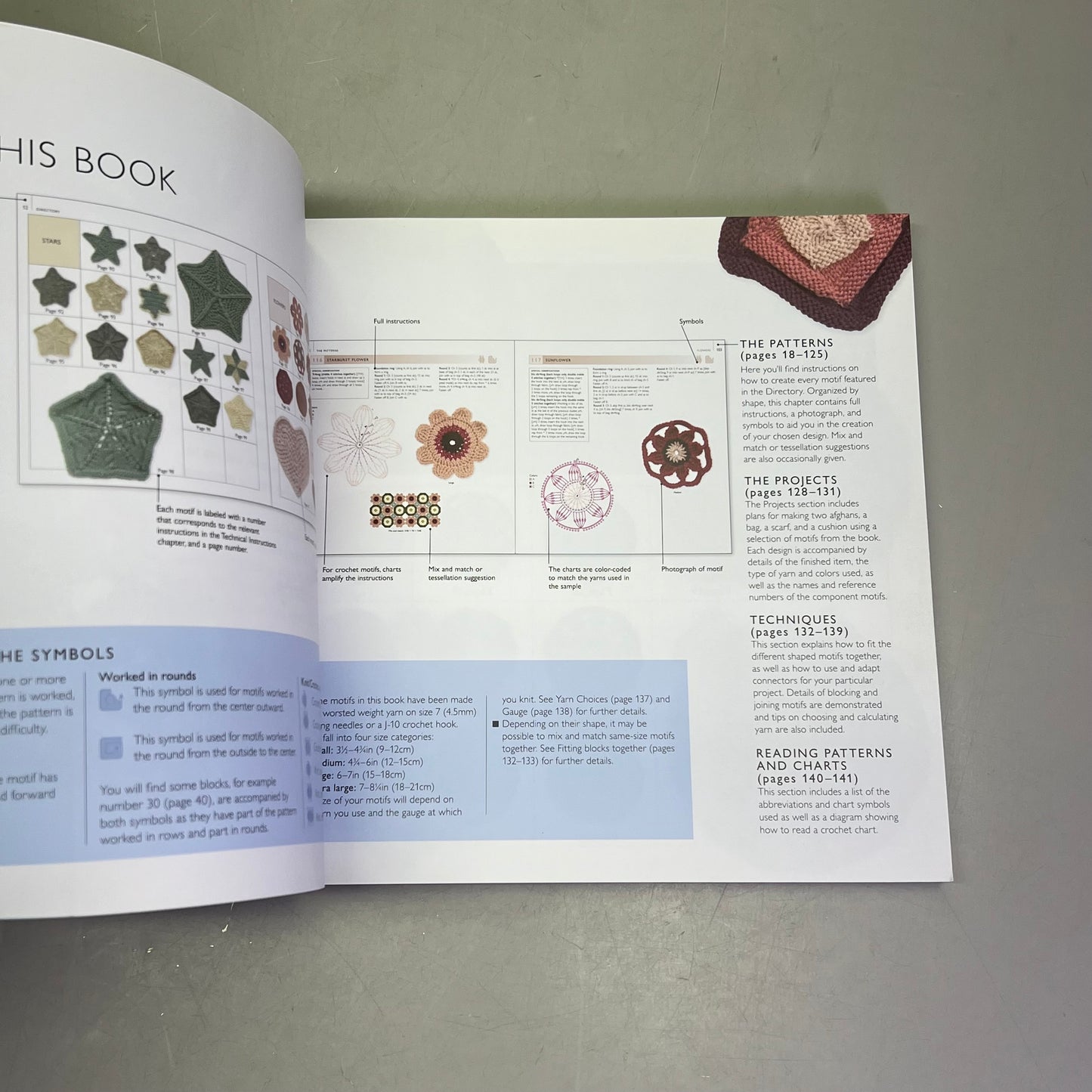 150 KNIT & CROCHET MOTIFS Step-by-Step By Heather Lodinsky Paperback Book