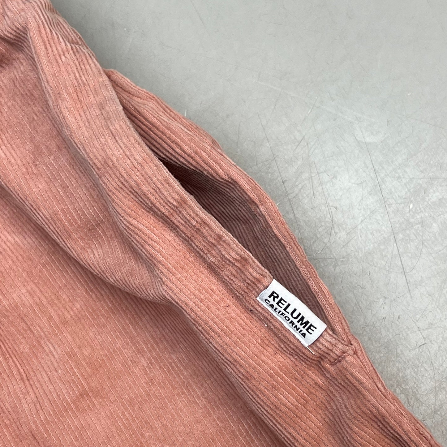 REUME CALIFORNIA Corduroy Tapered Pants Women's Sz S Dusty Pink (Pre-Owned)
