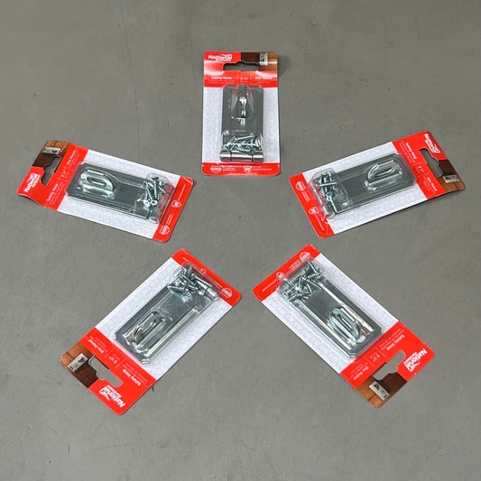 NATIONAL HARDWARE (5 Pack) Safety Hasp In Zinc Plated 3-1/4" Silver N102-277 V30