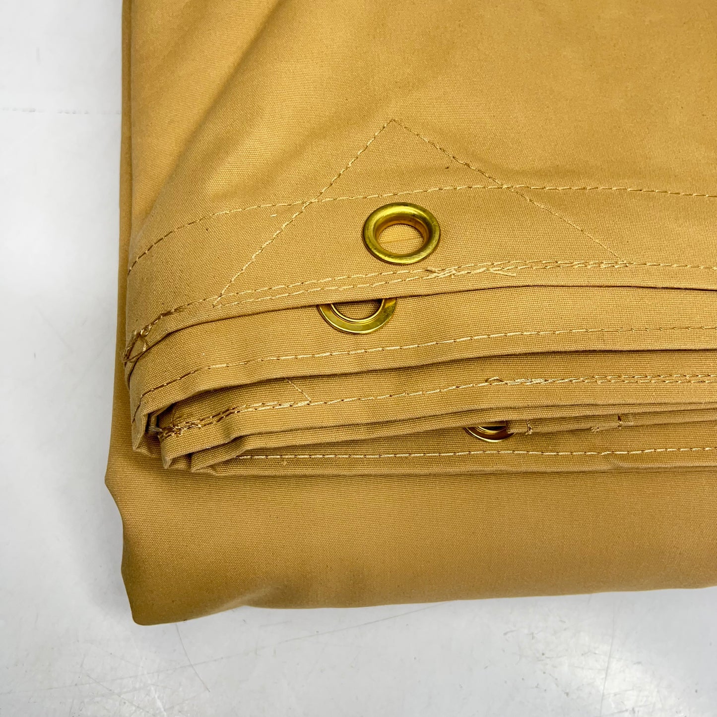 PROTARP Heavy Duty Canvas Tarp UV Resistant 14oz 12'x16' Tan PT-305-12X16