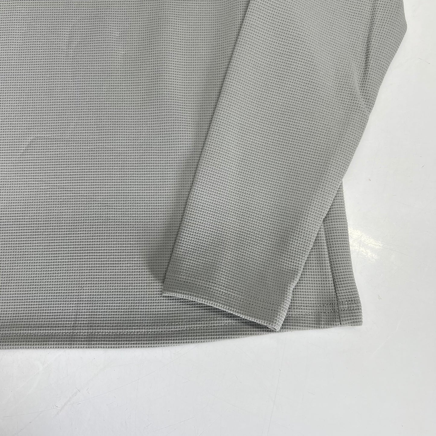 THOMAS STERLING Half Zip Soft Waffle Knit Jacket Mens Sz XL Light Grey 1100034747