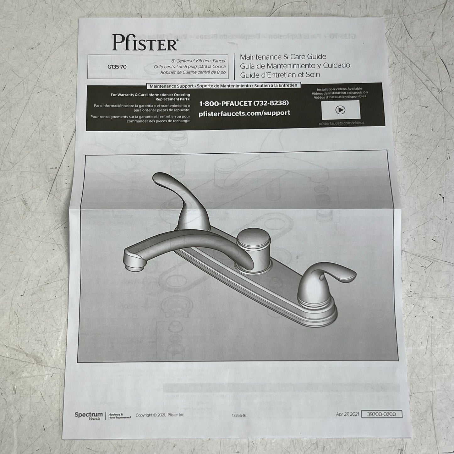 PFISTER 2-Handle Kitchen Faucet G135-7000